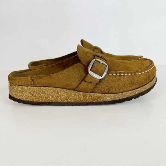 Birkenstock Buckley Tan Suede Mules - Picture 3 of 12